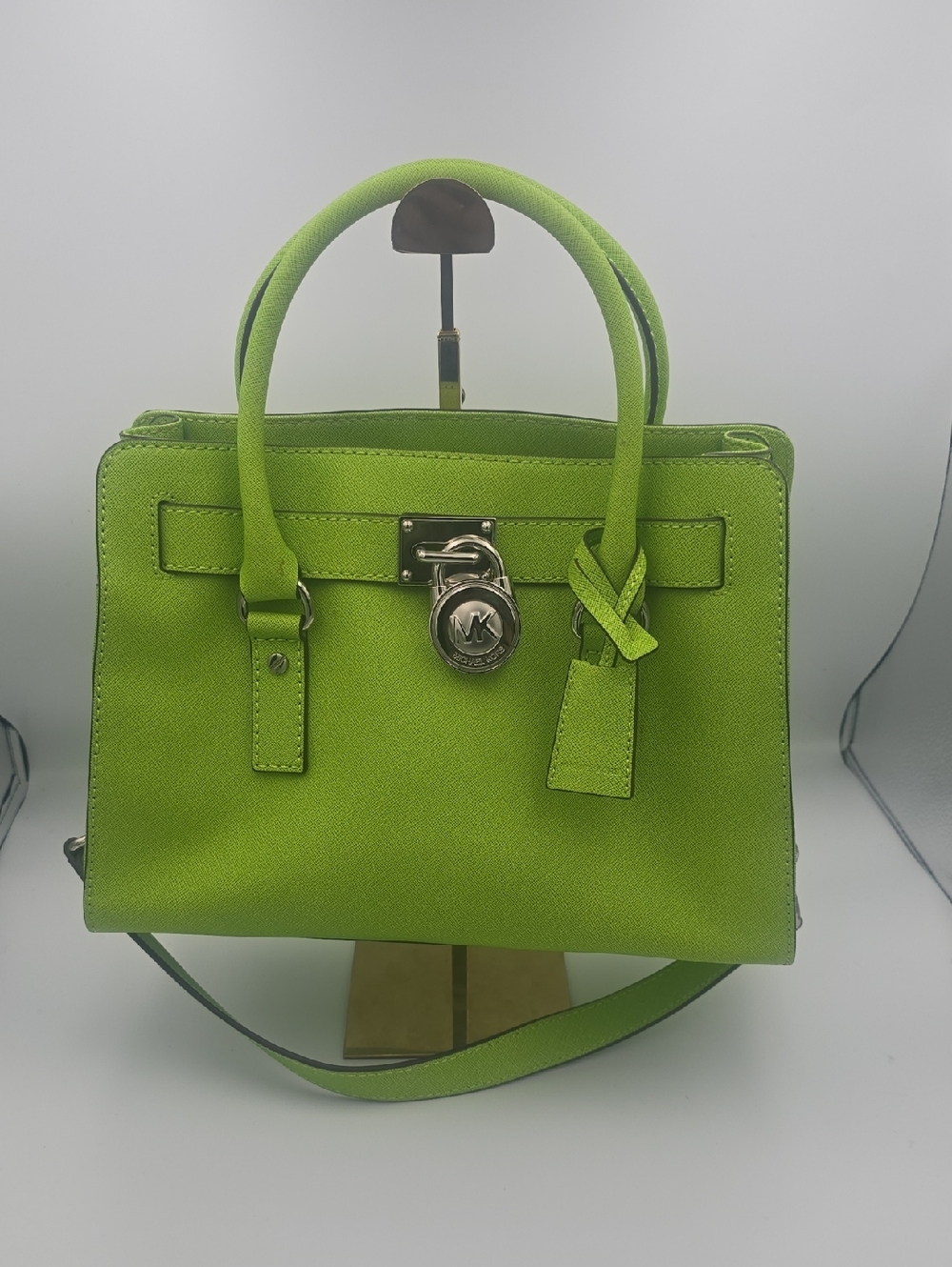 Michael Kors Lime Green Saffiano Leather Satchel